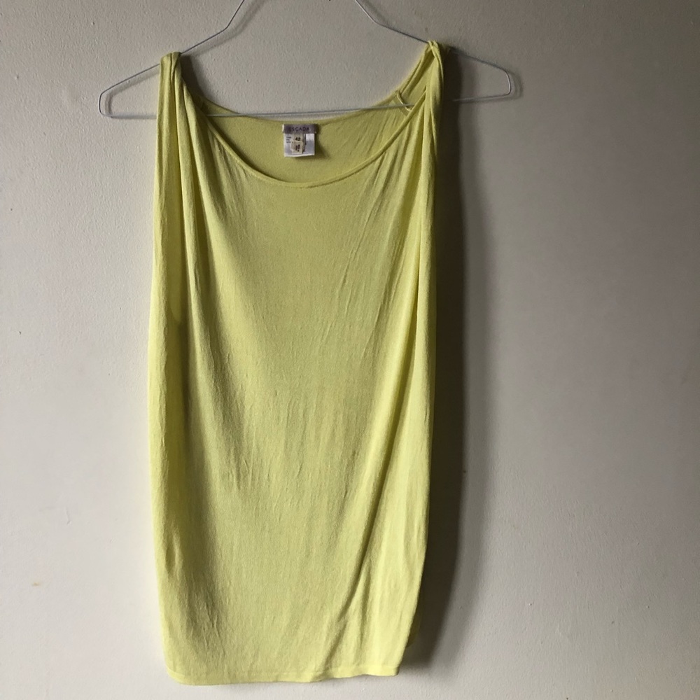 ❤️Escada Yellow Knit Sleeveless Tank Top Size EUR 42/L